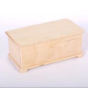 Fa doboz téglalap alakú lekerekített, 21x11x9cm