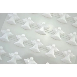 Kreatív dekor alapanyag strasszkövek angyalka, fehér ragasztós 0,3x1,8x2cm