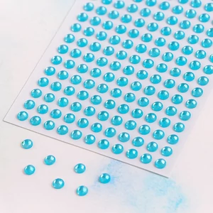 Kreatív dekor strasszkő öntapa égkék átm:6mm 25