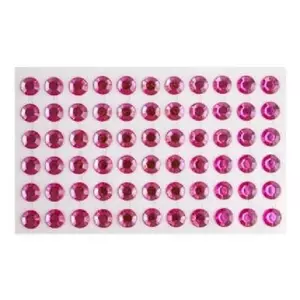 Kreatív dekor strasszkő öntapadós pink, 10mm