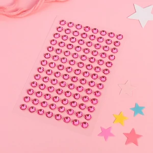 Kreatív dekor strasszkő öntapadós pink, 10mm