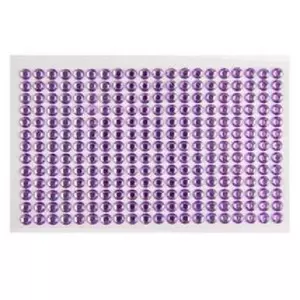 Kreatív dekor strasszkő öntapadós lila 6mm 