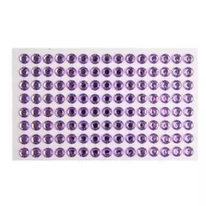 Kreatív dekor strasszkő öntapadós lila, 8mm