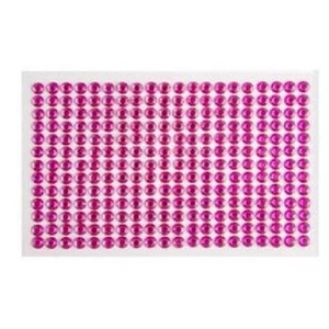 Kreatív dekor strasszkő öntapadós pink 6mm 