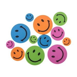 Kreatív dekoráció Junior habszivacs smile 12db/csomag vegyes színek, méretek