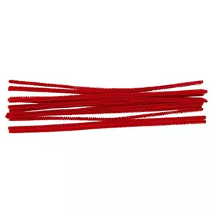 Kreatív dekoráció Junior zseníliaszál, piros 30cm 6cm 15db/csomag, 137488