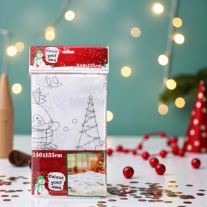 Kreatív festő asztalterítő festhető/filctollal színezhető karácsony gyerekeknek kpm 240x135