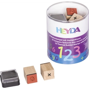 Kreatív nyomda készlet Heyda gyermekeknek+fekete bélyegzőpárnával számolós