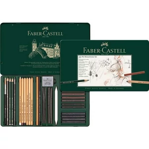 Faber-Castell grafitkréta művészkréta szett 33db fémdoboz AG-Pitt prémium minőségű termék 112977