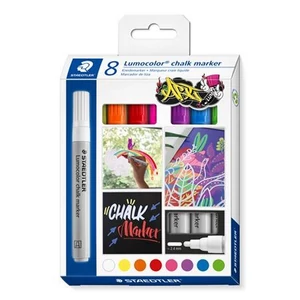 Krétamarker készlet Staedtler 2,4mm, kúpos, Lumocolor 344 8 különböző szín