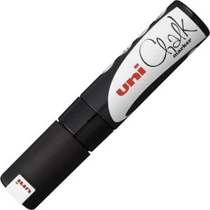 Krétamarker UNI-BALL PWE-8K 8mm vágott hegyű fekete Írószerek UNI-BALL PWE-8K BLACK