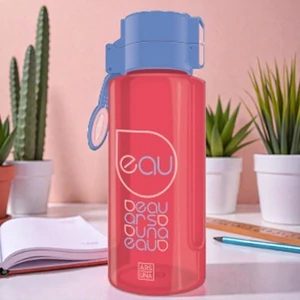Kulacs Ars Una 650ml 21' AU áttetsző kék/piros 94759600 Biztonságizáras PBA mentes