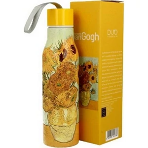 Kulacs duplafalú 500ml Rozsdamentes acél hőtartó útipalack Van Gogh: Napraforgók