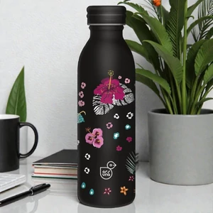 Kulacs fém 600ml Ars Una 24'' duplafalú Black Hibiscus 56333947 Prémium minőség