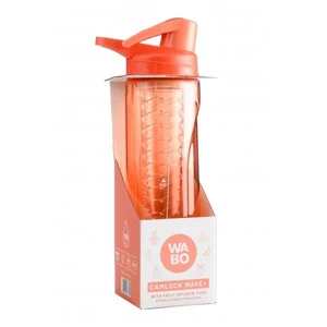 Kulacs Wabo 750ml korall narancs színű , műanyag csatos gyümölcstartóval