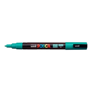 Decormarker UNI-BALL Posca 0,9-1,3mm vízbáz akril marker smaragd z. Írószerek UNI Posca  PC-3M