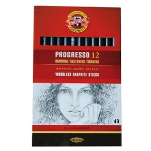 Lakkba foglalt grafitrúd 4B Koh-I-Noor 8911/4B Progresso Művészeti termék - grafitrúd