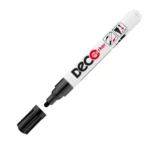 Lakkmarker deco marker fekete kerek hegyű 2-4mm lakkfilc, fémre, fára, műanyagra