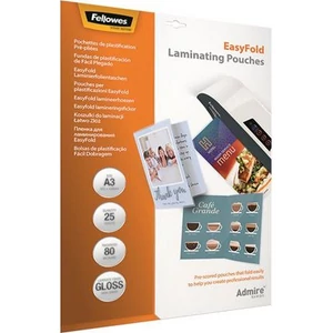 LamináLó fólia 80 mik Fellowes Meleglamináló-fólia A3 fényes 25 db