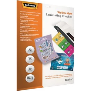 LamináLó fólia 80 mik Fellowes Meleglamináló-fólia A3 matt 25 db
