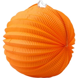 Lampion papír gömb 22cm narancssárga színes Gömb