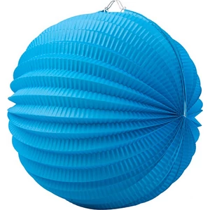 Lampion papír gömb 22cm türkizkék színes Gömb