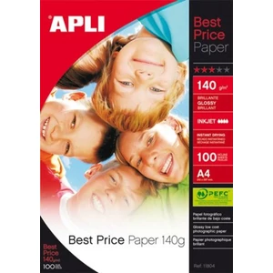 Fotópapír A4 140gr Apli Best Price tintasugaras fényes 100ív/csom