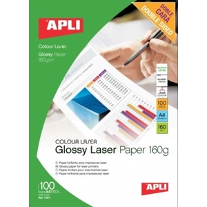 Fotópapír A4 160gr Apli Premium Laser fényes lézer 100ív/csom