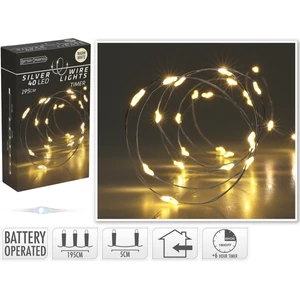 Égősor fényfűzér 40 led '24 ezüst 40 led kpm