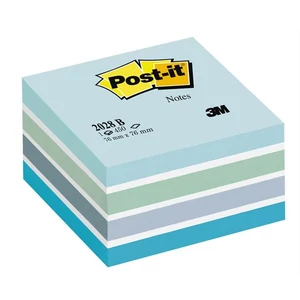 Öntapadó jegyzettömb 76x76mm 3M/Post-it 2028-B Akvarell kék 450lap