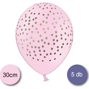 Lufi bébi pink arany pöttyökkel 5db/cso