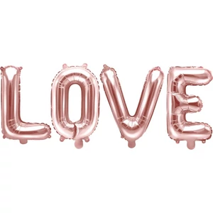 Paty lufi fólia love felirat fólia lufi, 140 X 35cm, rosegold