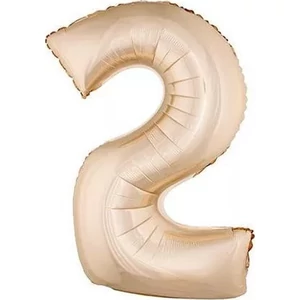 Partylufi fólia '2' 40inch 102cm, Rosegold XL number balloon Fólia Léggömb+hélium