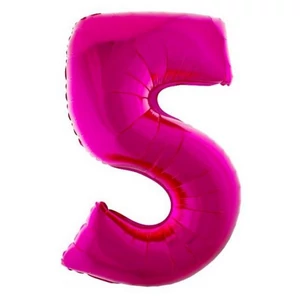 Partylufi fólia '5' 40inch 102cm, Pink XL number balloon Fólia Léggömb+hélium