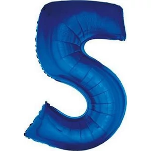 Partylufi fólia '5' 40inch 102cm, Blue XL number balloon Fólia Léggömb+hélium