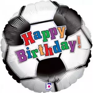 Party Lufi fólia Happy Birthday! felirat focilabda minta 45cm, gömb