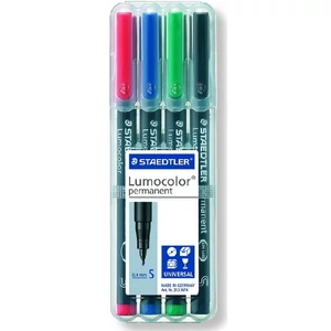 Alkoholos marker Staedtler Lumocolor 313 S OHP 0,4mm tűhegyű 4szín Írószerek STAEDTLER 313 WP4