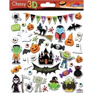 Matrica Halloween 3D Matrica - Glitteres motívumok 15x17cm