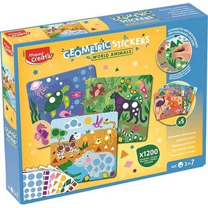 Matrica készlet geometriai MAPED CREATIV "Geometric Stickers" a világ állatai