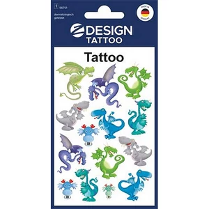Matrica tetoválás 1 ív 76x120 mm AVERY ZWECKFORM Z-Design No.56751" sárkányok