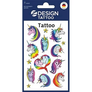 Matrica tetoválás 1 ív 76x120 mm AVERY ZWECKFORM Z-Design No.56767" unikornisok