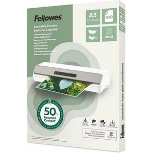 Meleglamináló fólia 80 mikron FELLOWES "Light A3 matt 100 db