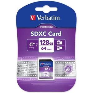 Memóriakártya microSDXC 128GB VERBATIM Premium adapterrel 70/10MB/s Adattárolók VERBATIM 44085