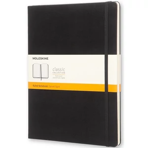 Moleskine Notesz kemény fekete Fekete XL VONALAS QP090