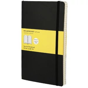 Moleskine Notesz puha fekete Fekete L KOCKÁS QP617