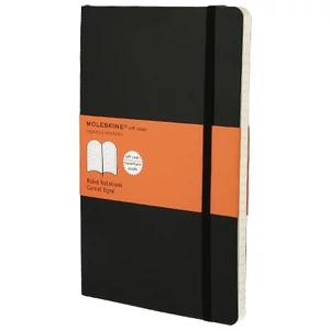 Moleskine Notesz puha fekete Fekete L VONALAS QP616