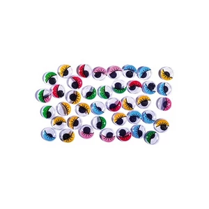 Mozgószem szempillával 12mm Kreatív Junior színes, 40db/cso. 137089