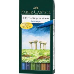 Faber-Castell művész filctoll Pitt -B- 6db föld színek AG-Pitt 167105