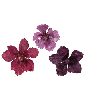 Selyemvirág - művirág 24' csiptetős, glitteres, 3 féle 11cm sdkae