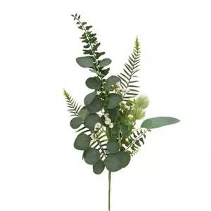 Selyemvirág - művirág eukalipt csokor, műanyag 81cm zöld